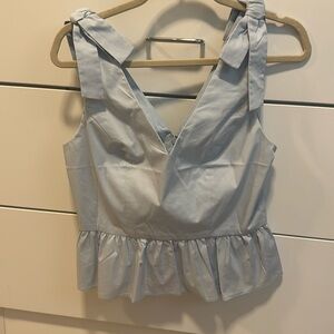 Light blue peplum top